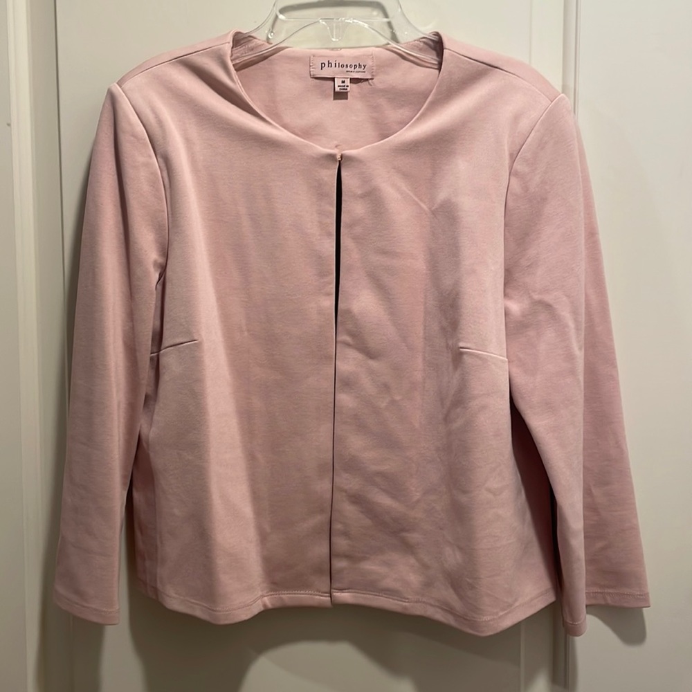 Philosophy women’s cream cropped blazer. Size M. Slightly worn.